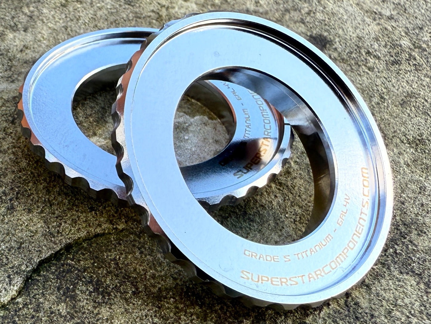 Titanium Centrelock Rotor Lockrings - Pair