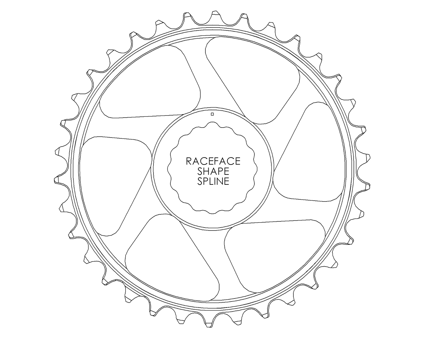 Raceface 3mm OFFSET Raptor Oval Chainring - UK MADE