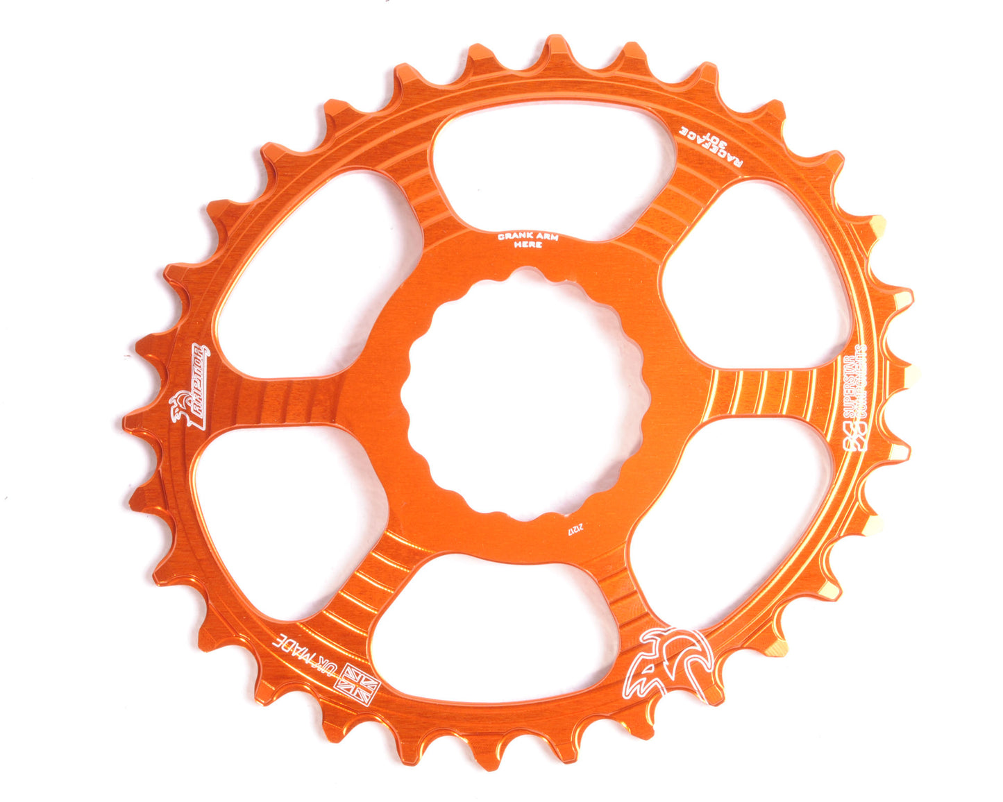 Raceface 0mm OFFSET Raptor Oval Chainring - UK MADE