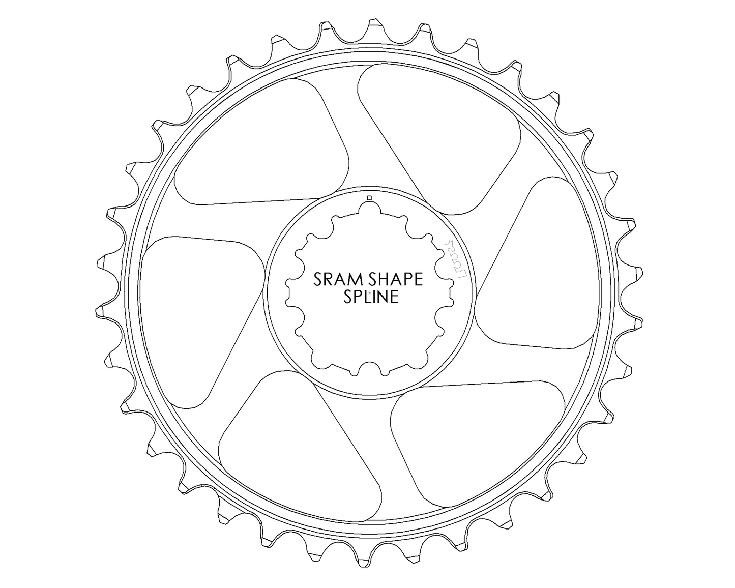 SRAM 6mm OFFSET Raptor Oval Chainring - UK MADE